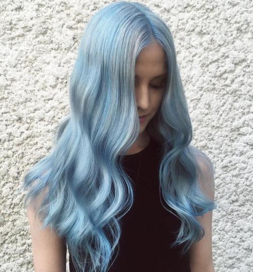 led blue hair