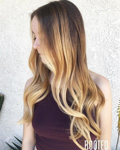 Brun To Caramel Blonde Ombre