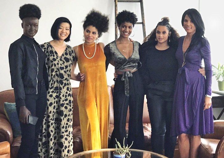 Michelle Lee with Khoudia Diop, Zazie Beetz, Ebonee Davis, Dascha Polanco, and Veronica Webb
