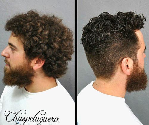 avsmalnande men's haircut for curly hair