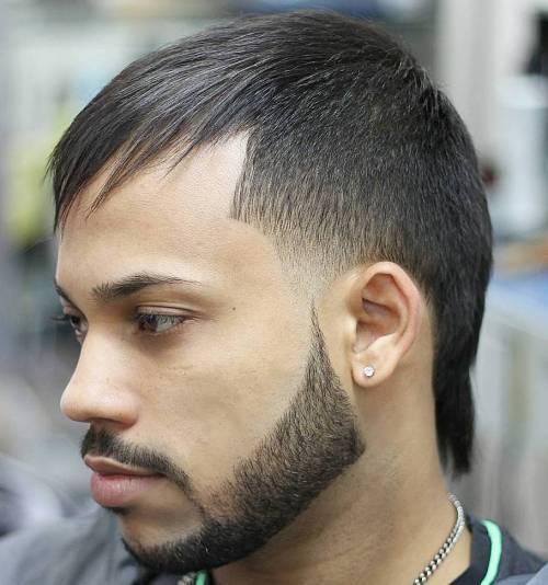 asymmetrisk Men's Haircut With Bangs