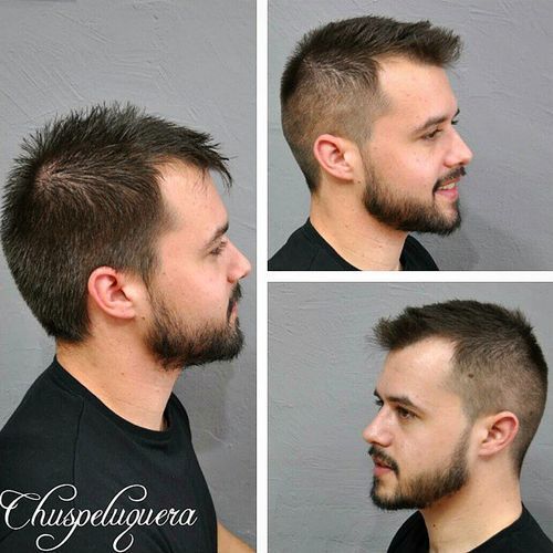 män's short haircut for thin hair