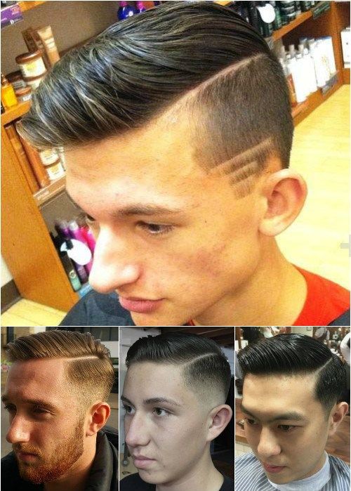 дуго top short sides side parted hairstyles for men