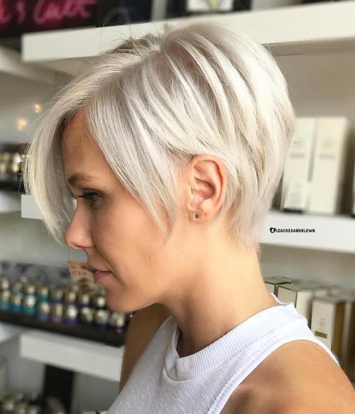 Lung Blonde Pixie For Thin Hair
