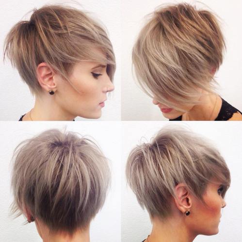 razored Pixie With Uneven Layers