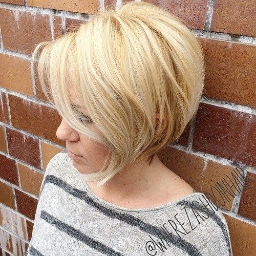Blond Rounded Bob For Thin Hair