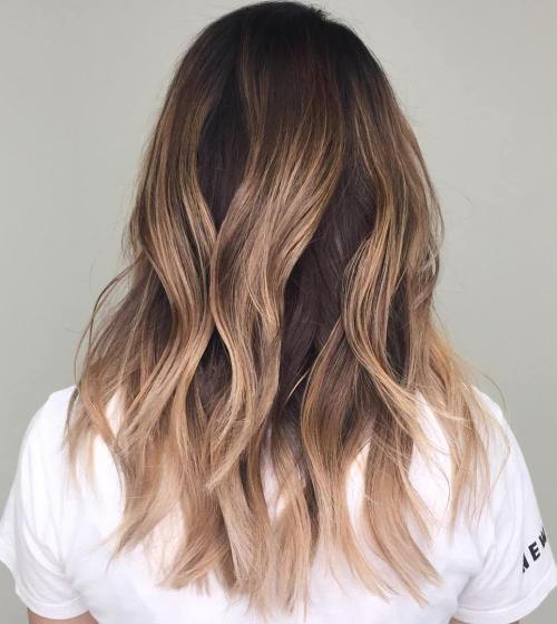 Lång Layered Ombre Style with Chunky Highlights