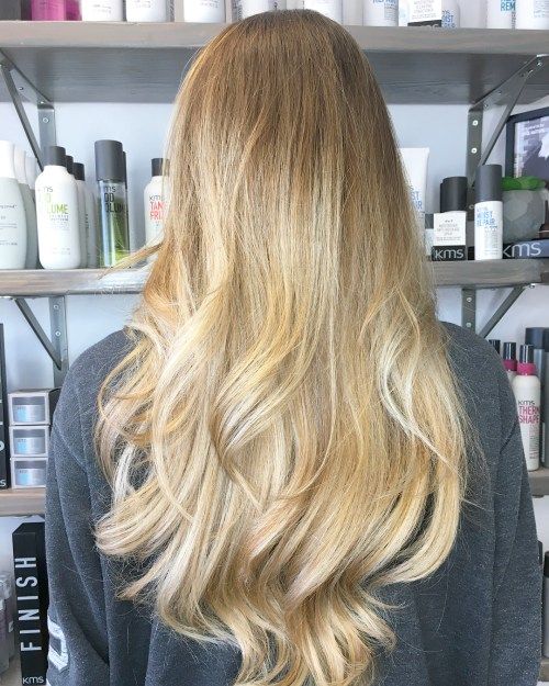 Lång Bronde Ombre Hair with Layers