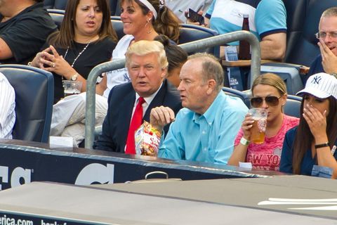 Donald Trump and Bill O'Reilly at a Yankees Game