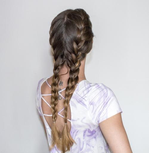 Dubbel Loose French Braids