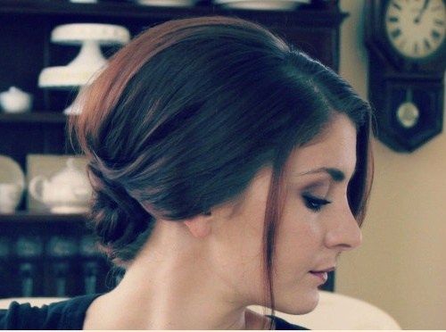 liber elegant updo with a low knot