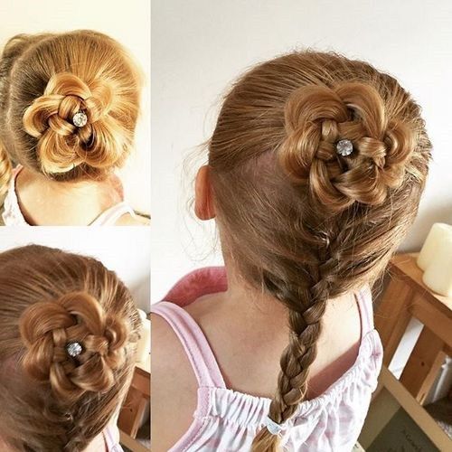 flätad hairstyle for a little girl