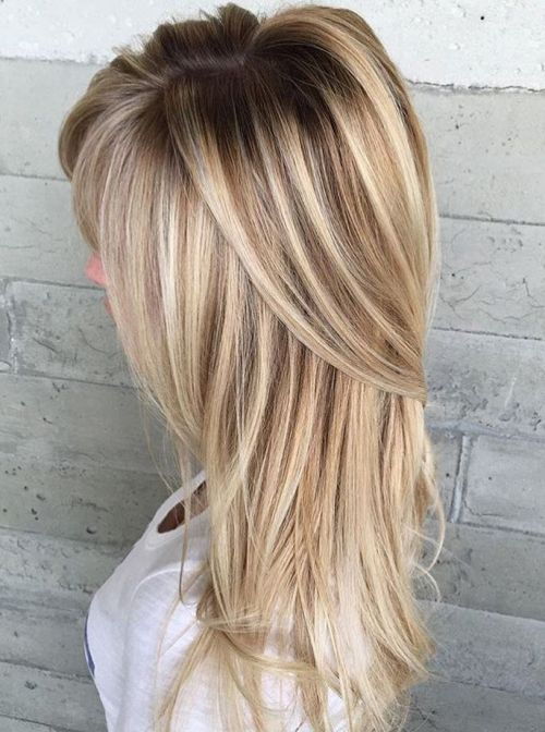 Blond Hairstyle With Root Fade
