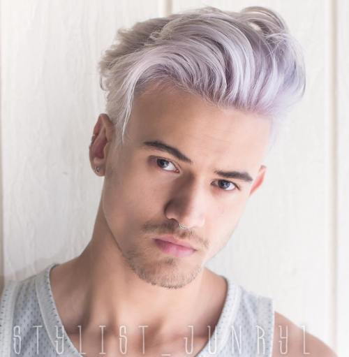 dlho top short sides gray hairstyle for men