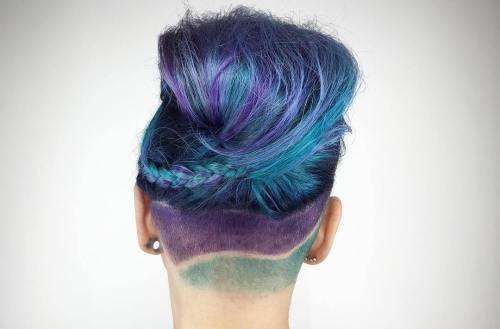 albastru and purple hair