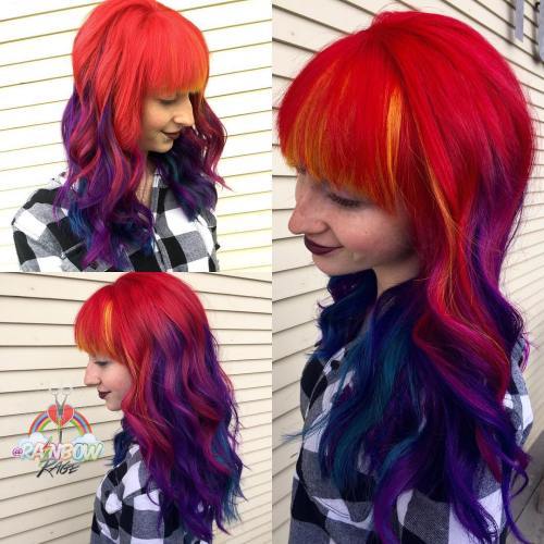 rdeča And Purple Hair