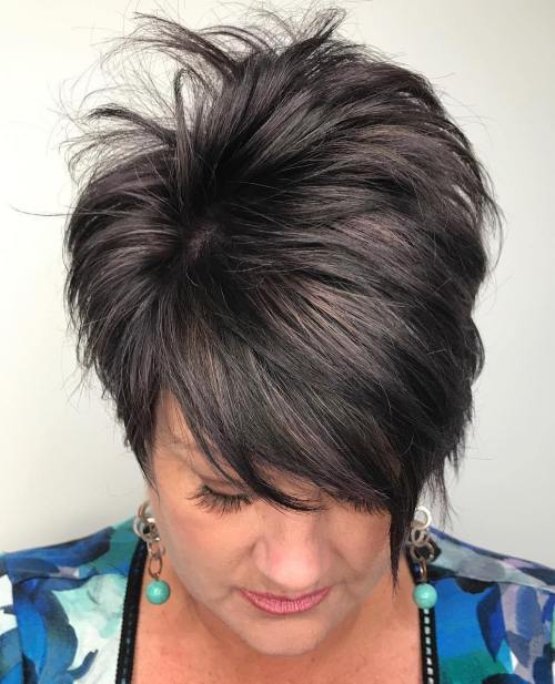 Brunett Tapered Feathered Pixie