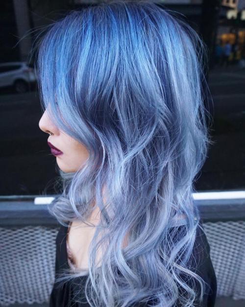 Pastell Blue Ombre Hair