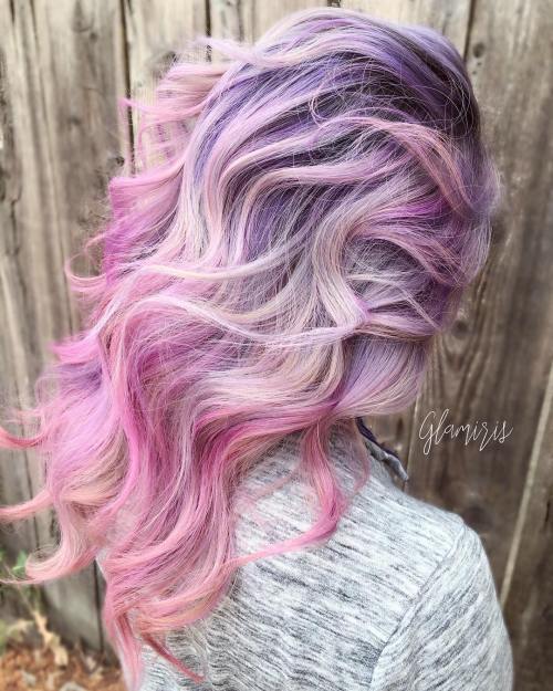Pastell Purple To Pink Ombre