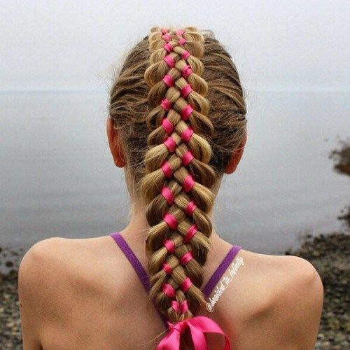 band braid back to school hairstyle