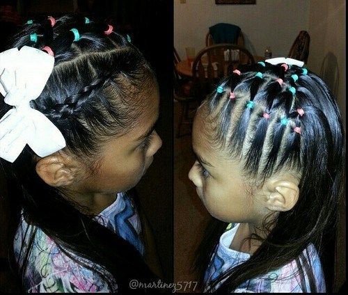 tillbaka to school hairstyle with colorful elastics