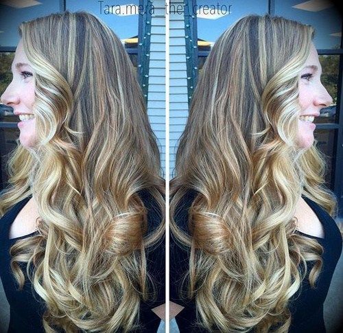 brun blonde hair with highlights