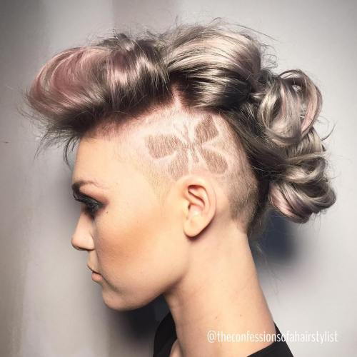 Mohawk Updo With Undershaves