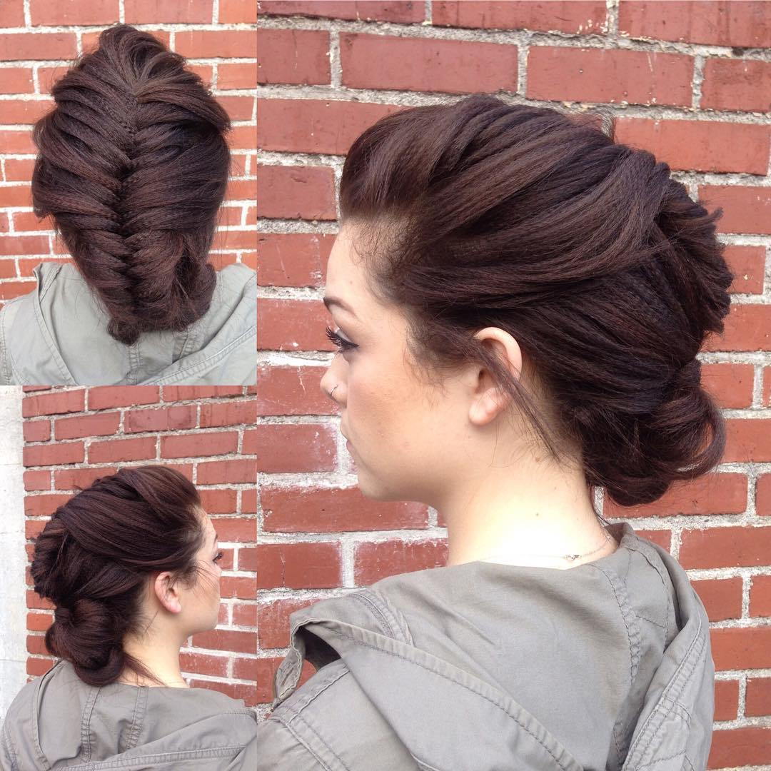 Фисхтаил Updo For Crimped Hair