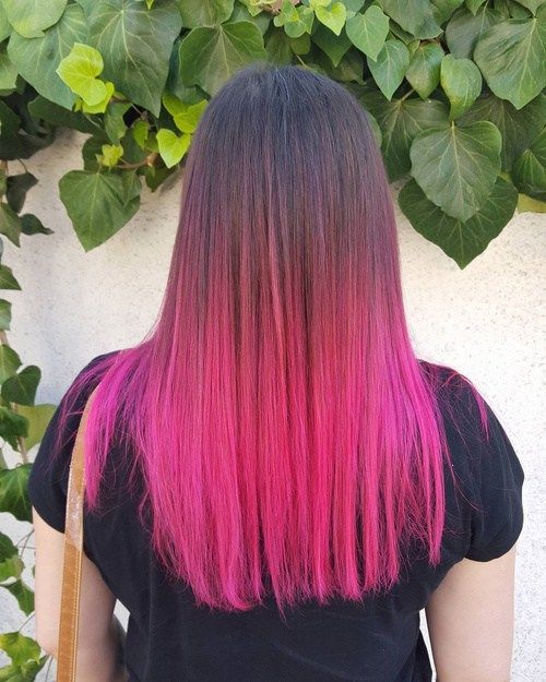 Črna To Pink Ombre
