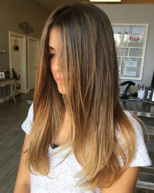 Straight Hair And Copper Coloring