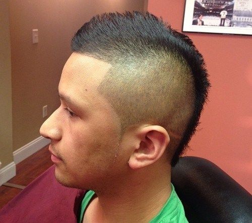 кратак mohawk with high fade