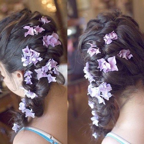 sida braid with hair flowers