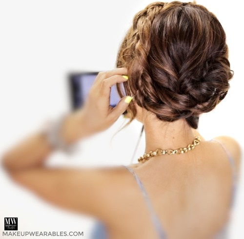 formal curly updo