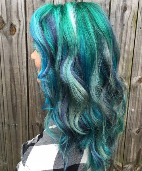 Kricka Hair With Blue Highlights