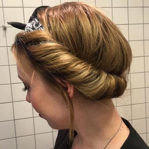 Rulla Updo With A Head Scarf
