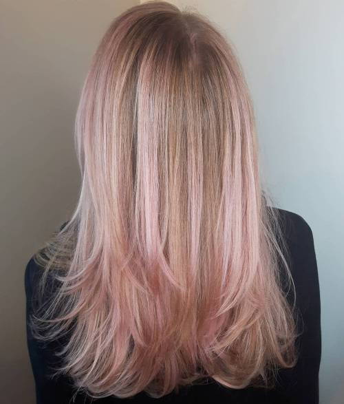Rose Gold Balayage For Blondes
