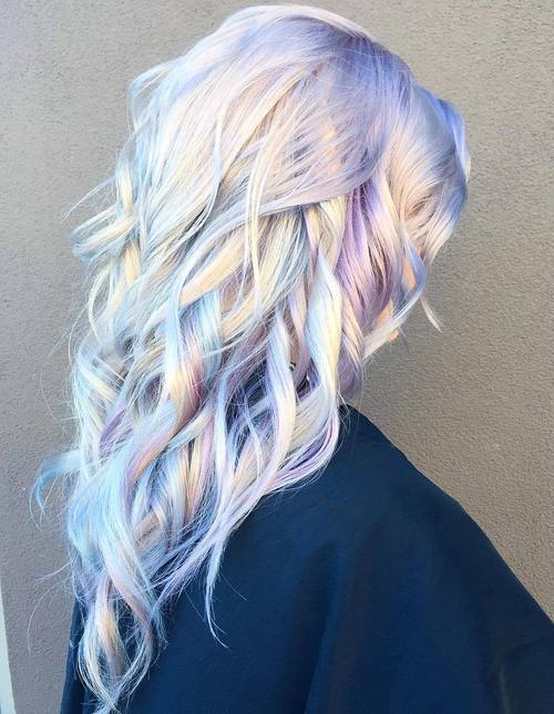 Platina And Lavender Hair Color Idea