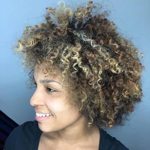 Kort Natural Hairstyle With Highlights