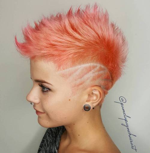 Pastell Pink Spiky Fauxhawk
