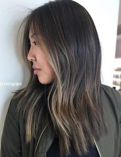 asiatic Hairstyle With Partial Ash Highlights