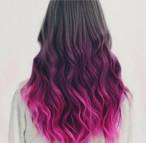 rosa ombre for long black hair