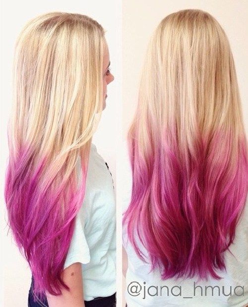 blondinka to pink ombre