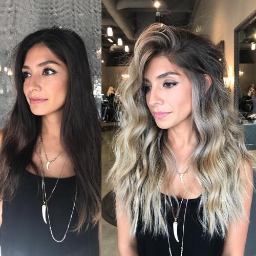 Lung Blonde Balayage Hair For Brunettes