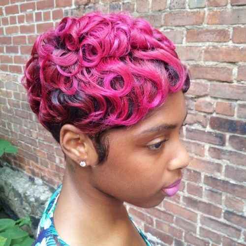 african American pixie with finger waves