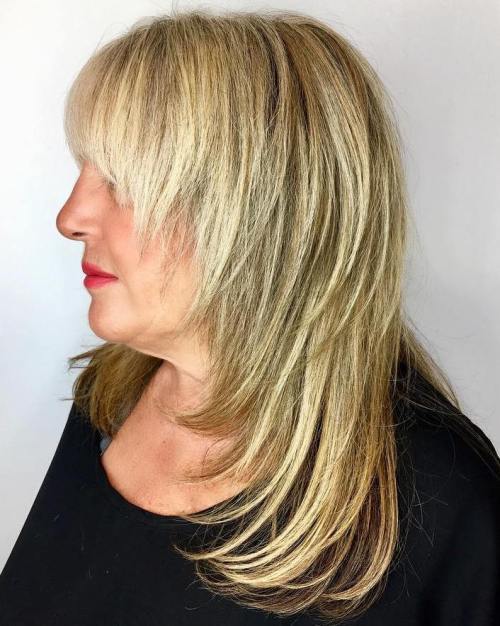 dlho Cascading Haircut with Full Bangs