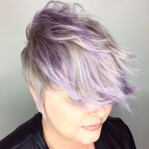 dlho Blonde And Purple Pixie