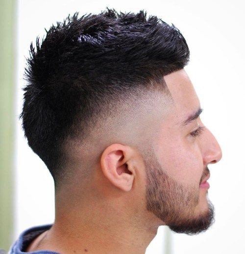 Spiky Haircut With Drop Fade