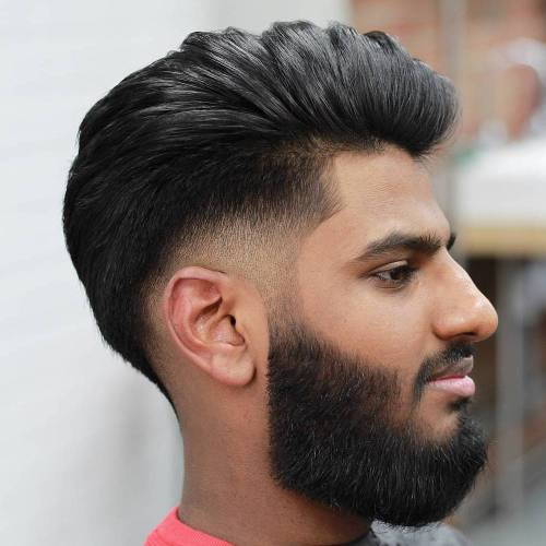 Pompadour With A Low Taper Fade