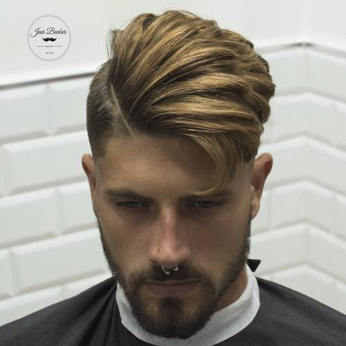 latură part asymmetrical haircut for men