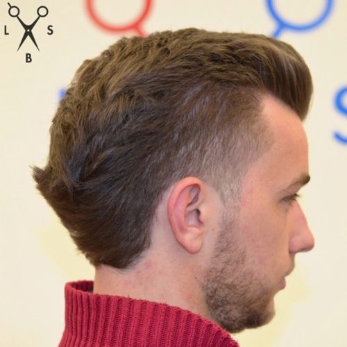 hipster pompadour with faded sides